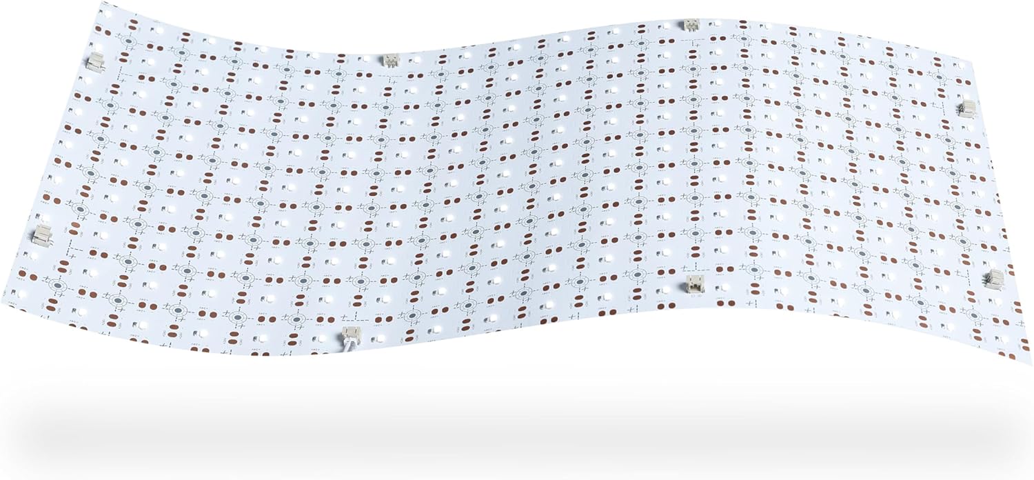 4PCS Soft LED Backlight Sheet 12W 6000k White Color Panel Backlit Flexible cuttable 19X9.5 inch for Translucent countertop.